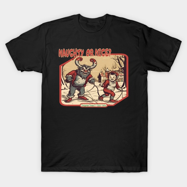 Krampus Naughty or Nice T-Shirt by Ilustradamus